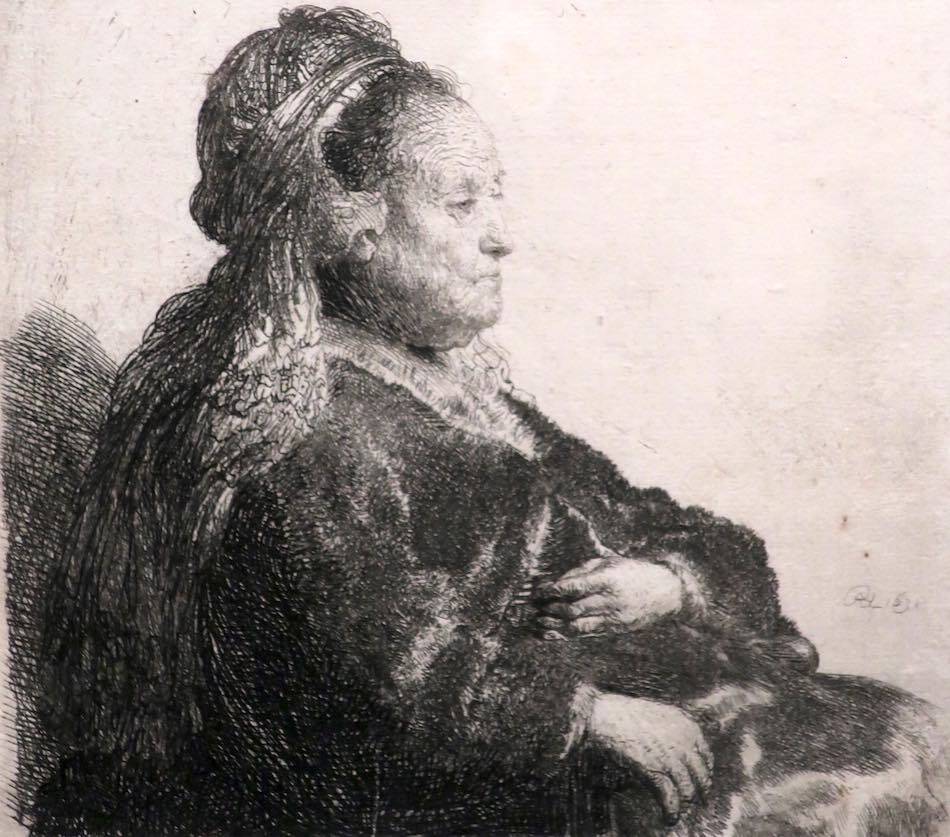 rembrandt's mother etching