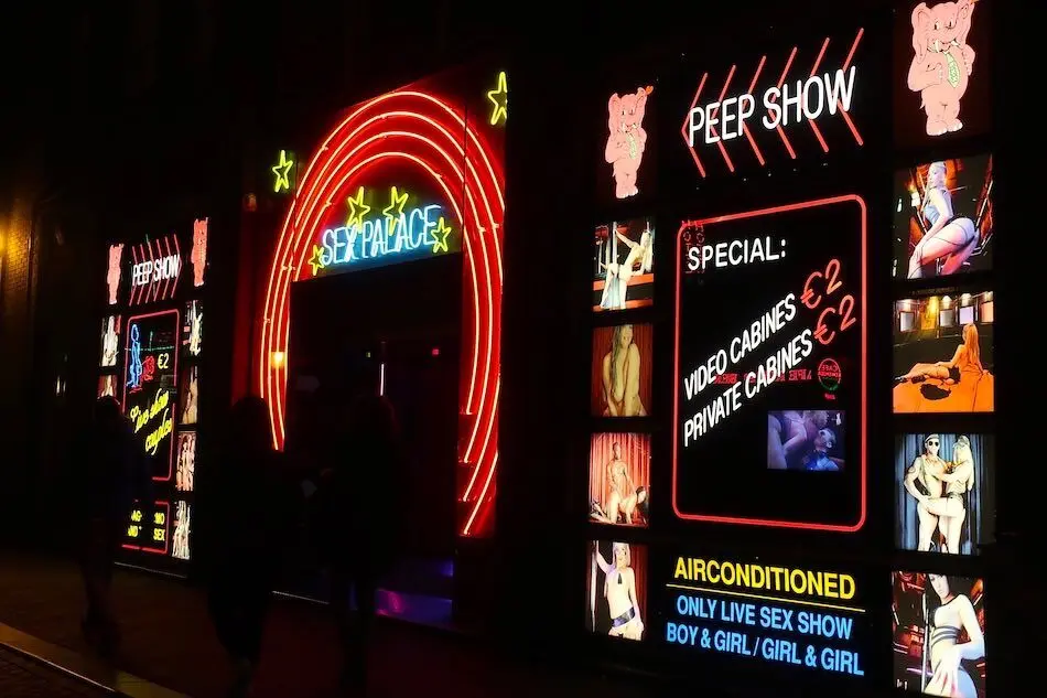 Sex Palace Peep Show im Rotlichtviertel von Amsterdam