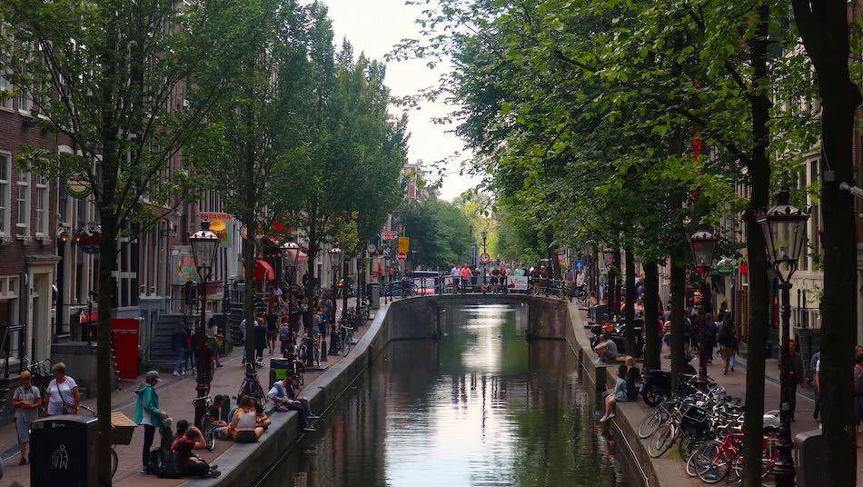 Amsterdam Wallen. Beroemde straat.