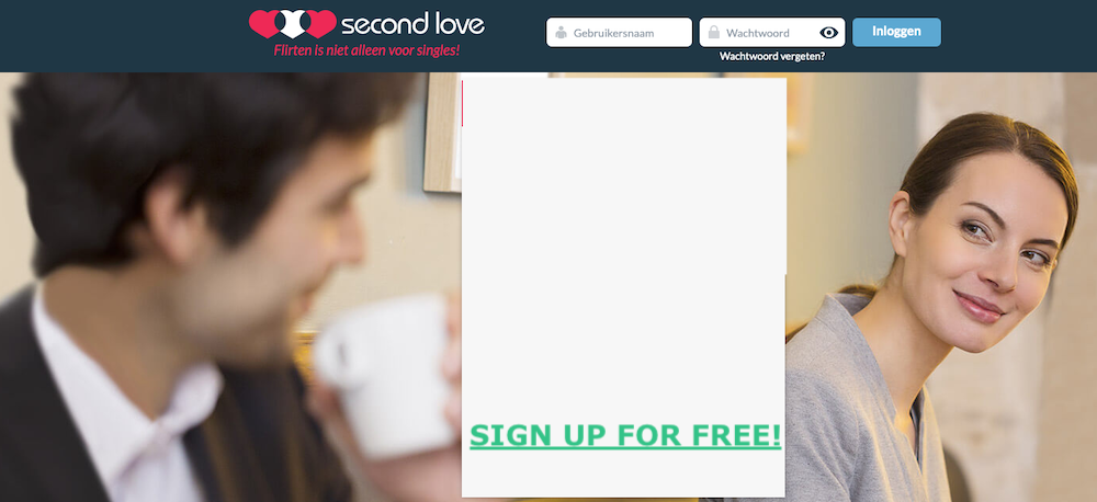 de voorpagina van sexdating site Second Love