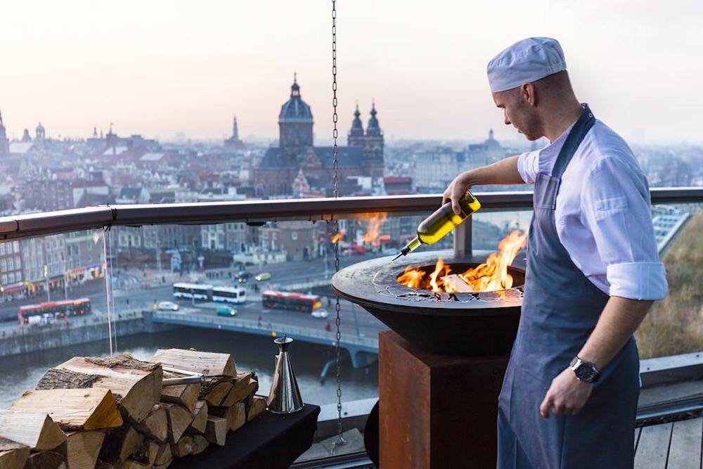 hotels in Amsterdam met sky lounge 