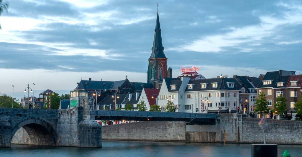 Dutch city Maastricht with its river and old architecture